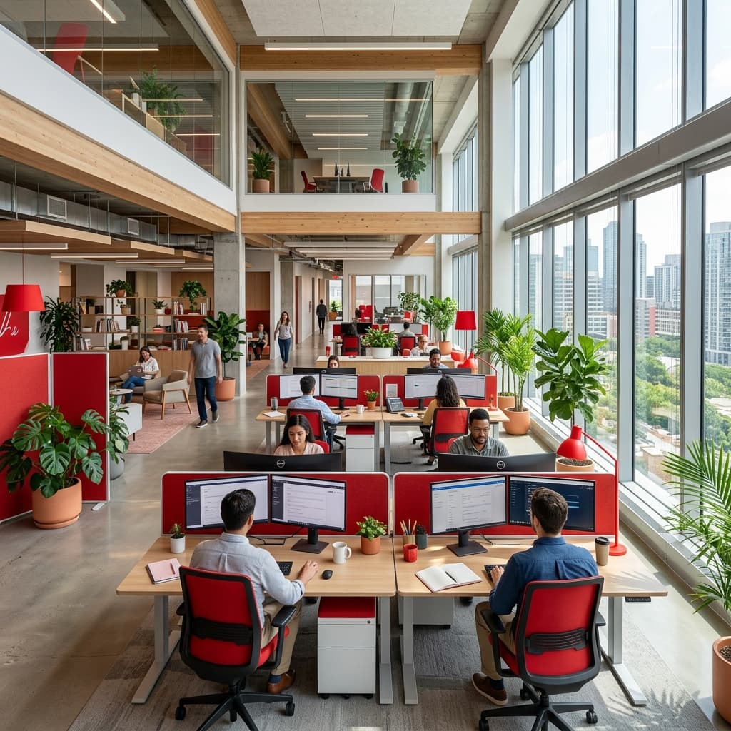 Modern open-plan creative office interior